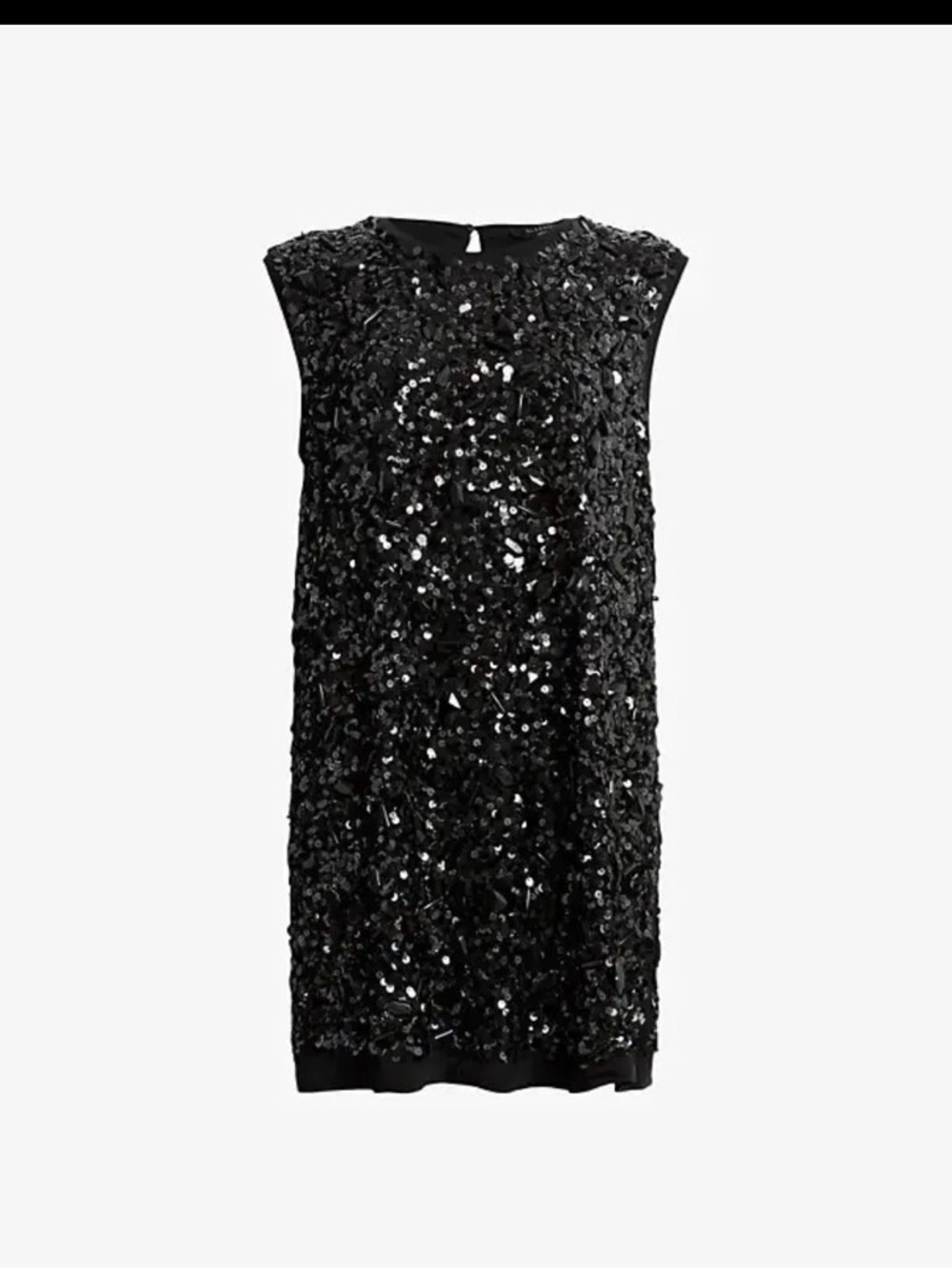 AllSaints Ilia Sequin embolished organic cotton mini dress